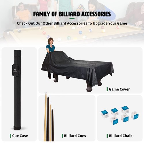 EastPoint Sports Billiards Equipment & Felt-Lined Pool Cue Case for Carrying 2-Piece Cue Sticks up to 58 Inches