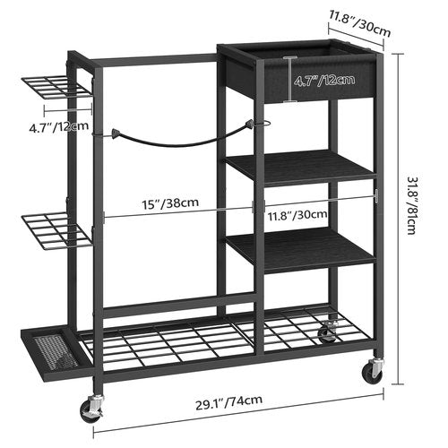 MAHANCRIS Golf Storage Organizer for Garage, Golf Bag Stand for Single Golf Bag and Equipment Accessories, Freestanding Golf Club Holder for Garage, Shed, Home, Basement, Black BEBK17401