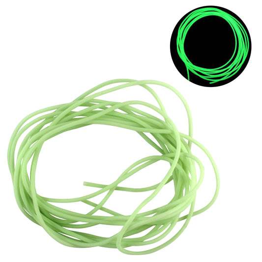 16.4ft Fishing Glow Tube, Green Luminous Deep Sea Soft Plastic Tube Gear for Night Fishing Deep Drop Rig
