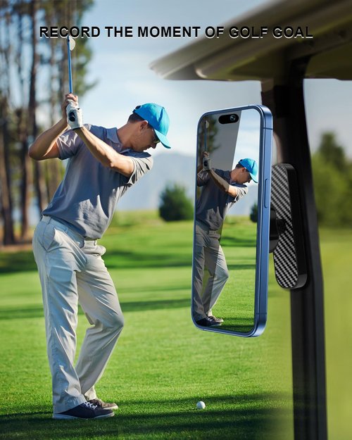 Weihele Magnetic Golf Cart Phone Holder - N52 Super Strong Magnet, 360 ° Rotatable, Anti Shake Design, Compatible with iPhone 16 Pro Max/Galaxy, Suitable for Club Cars/Gyms/Yamaha, Trucks, EZGO
