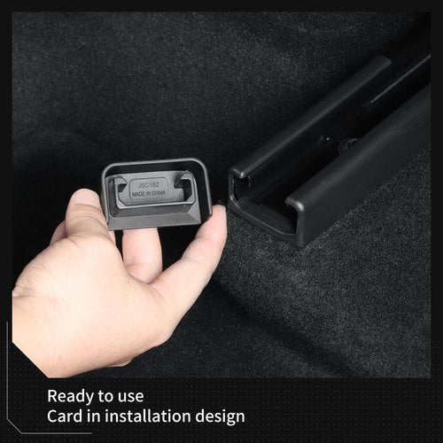 LUCKEASY 4PCS 1st Row Rail End Shells Assembly Fit for Tesla Model Y Juniper 2025 2026 Roof Rack Cover Cap TPE Black without Tape