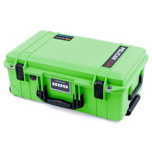 ColorCase Pelican Air 1535 Carry-On Case - Lime Green, Waterproof, 1 Compartment, 20.39" x 11.2" x 7.21" Case Only, Black Handles & Latches