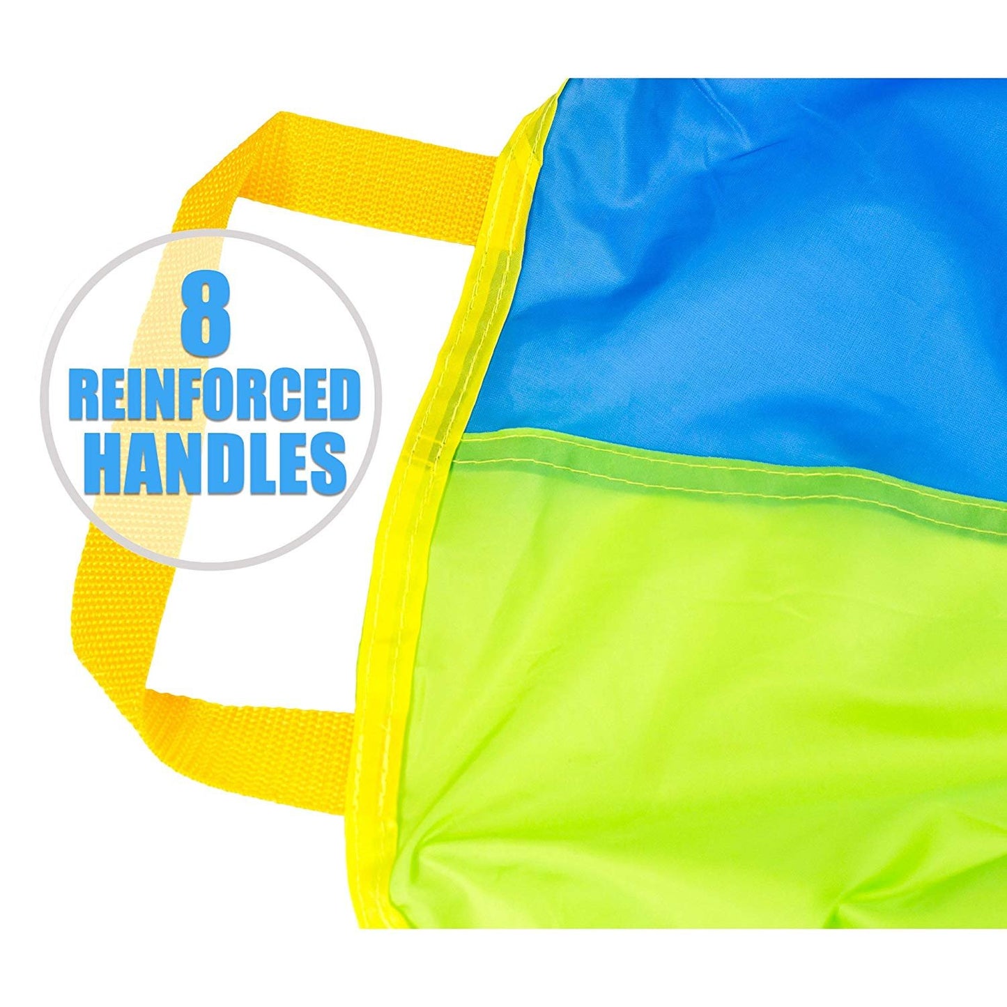 Play Platoon Rainbow Parachute Toy for Kids, 24 ft Play Parachute Game for Kids with 16 Handles, PE Equipment for Elementary School Gym Class, Backyard/Indoor Equipment