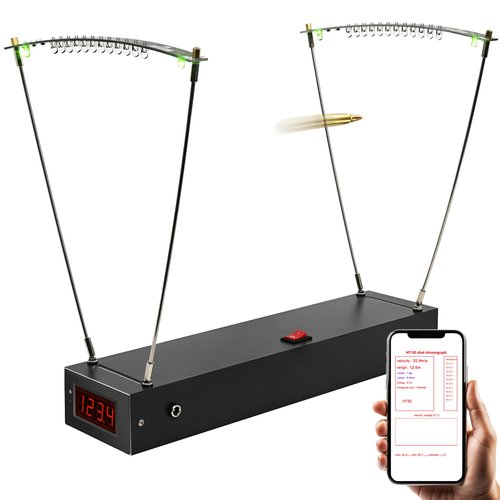 Upgrade WiFi Chronograph, Precision Ballistic Chronograph for Rifle Shooting, Hunting Slingshot, Airsoft, Archery Bow, Paintball Acceleration Velocity Speed Chronograph, MPS/FPS & Joules Readings