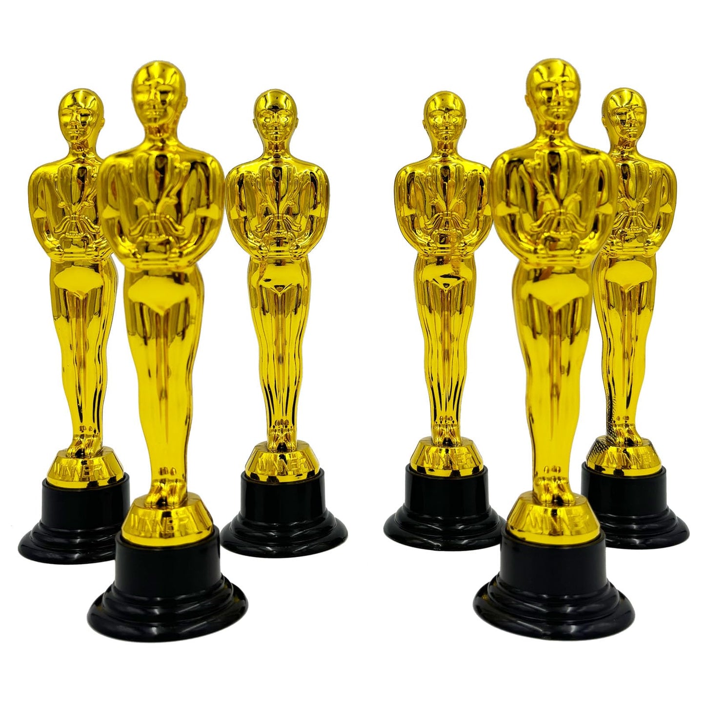 Flyekist 6 PCS Plastic Gold Award Trophies for Party Decorations, Party Favors, School Award, Game Prize, Party Prize and Appreciation Gifts
