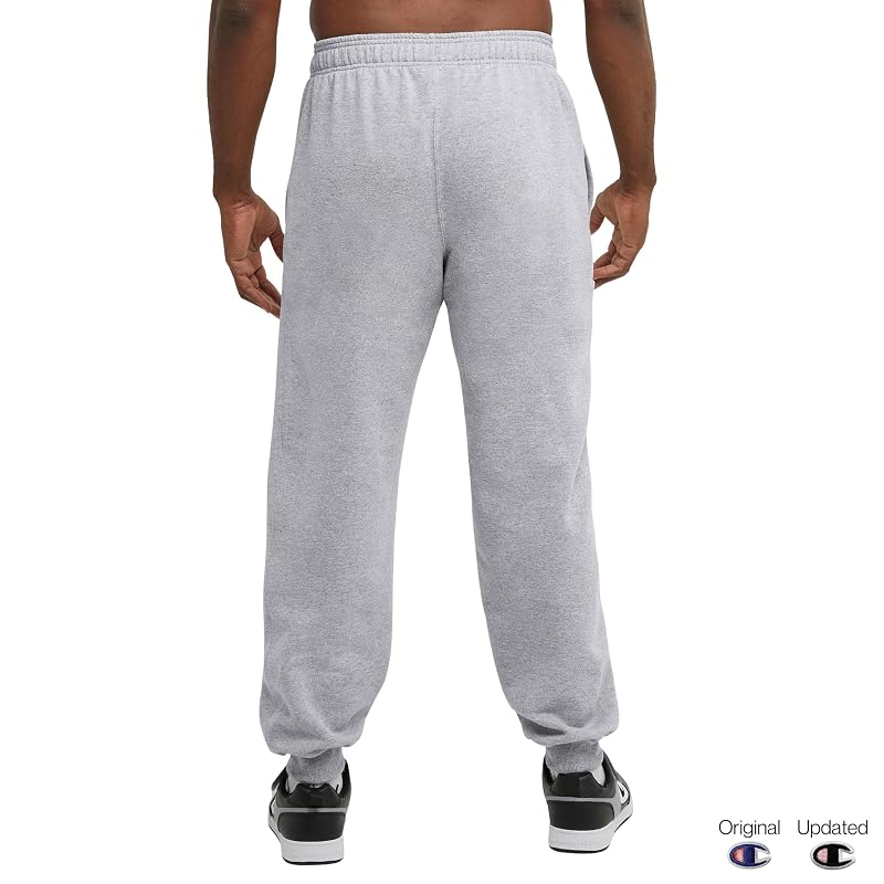 Champion Men’s Fleece Joggers Sweatpants, Standard Fit, Midweight Powerblend, New Manhattan Mist Heather X-Large Tall