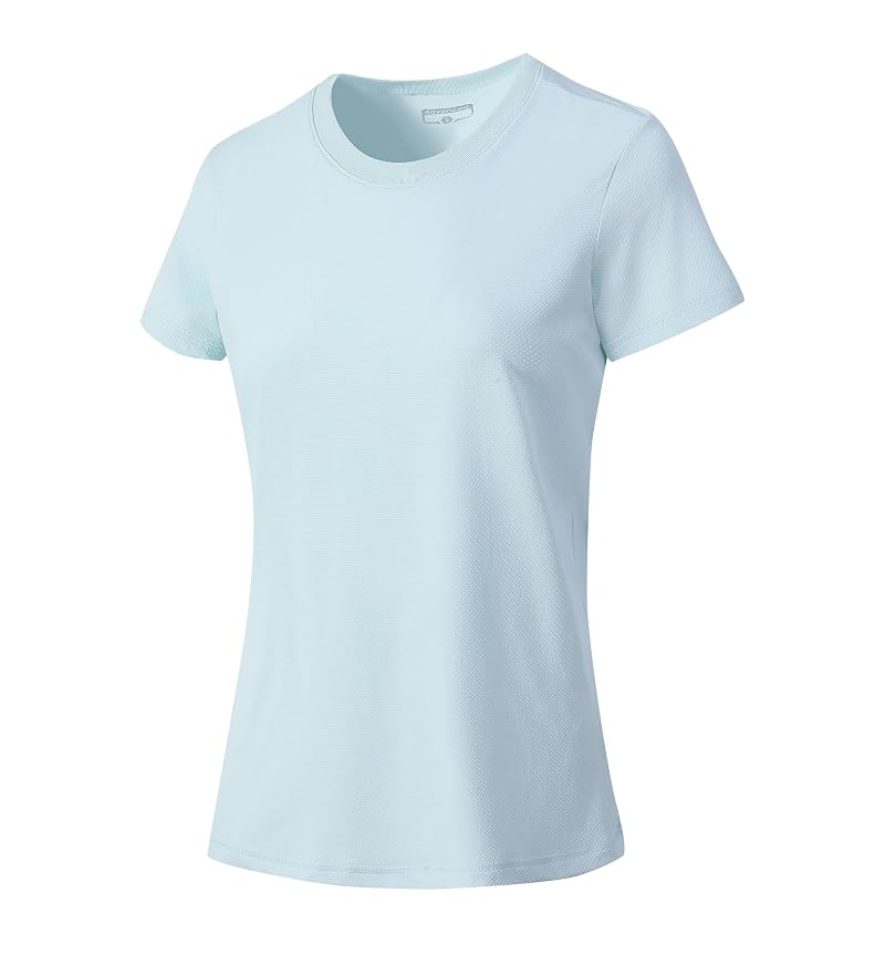 Jade Blue X-Large Women's Short Sleeve UPF 50+ Rash Guard - Quick Dry Athletic Sun Protection