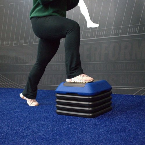 Gronk Fitness 16"x16" Adjustable Aerobic Stepper with Stackable Step Risers | 4"-6''-8''-10''-12" Step Block, Cardio & Physical Therapy | High-Density Platform for Strength & Endurance Training