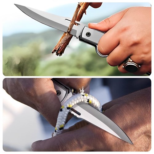 AK47 Flipper Pocket Knife, AK47 Pocket Folding Knife, Tactical Knife for Camping Hunting Survival Indoor and Outdoor Activities Mens Gift-Ideal for Hiking, Fishing, Emergency, EDC Tactical Tool Knife