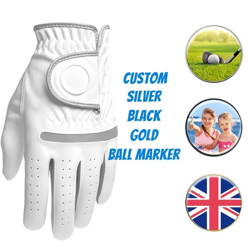 Custom Golf Gloves with Magnetic Ball Marker, Personalised Golf Gloves Men, Left Right Handed Golfers, Best Gifts for Golfers