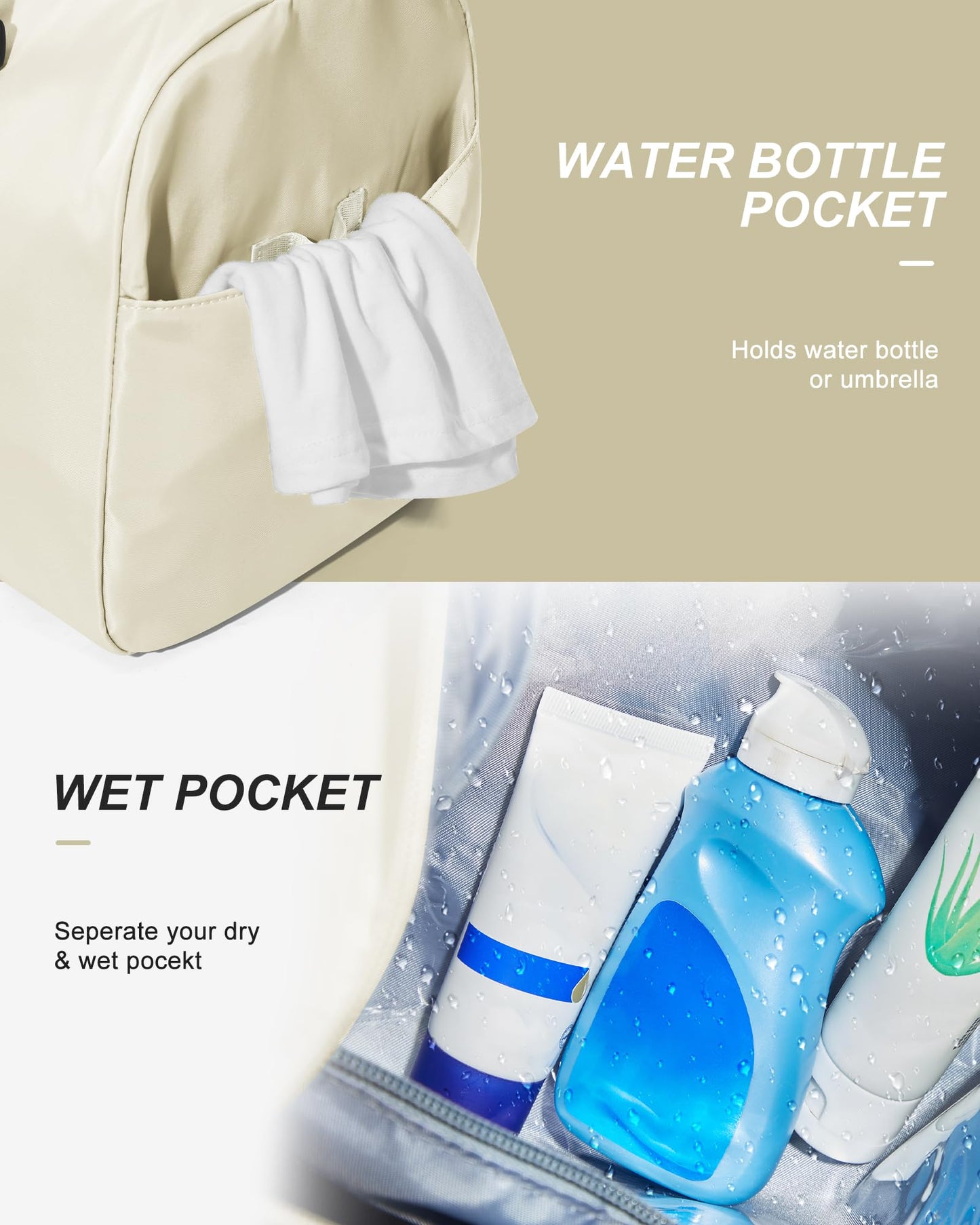 Gym Bag Womens Mens with Shoes Compartment and Wet Pocket Travel Duffel Bag for Women for Plane Sport Gym Tote Bags Swimming Yoga Small Waterproof Weekend Overnight Carry on Bag Hospital Holdalls