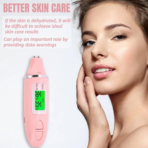 Skin Hydration Tester, Digital Skin Detector, Portable Face Moisture Detector Analyze Facial Oil Content, Smart Skin Care Tester Detector Face Care Monitor for Travel, Home, Beauty Salon Skin Care