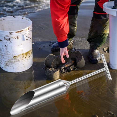 Blulu Upgrade Clam Gun 36 Inch Stainless Steel for Clamming with Vent Pipe and Valve Labor-Saving Clam Hunting Recreational Tool for Digging, Razor, Weevils and Mussels on The Beach