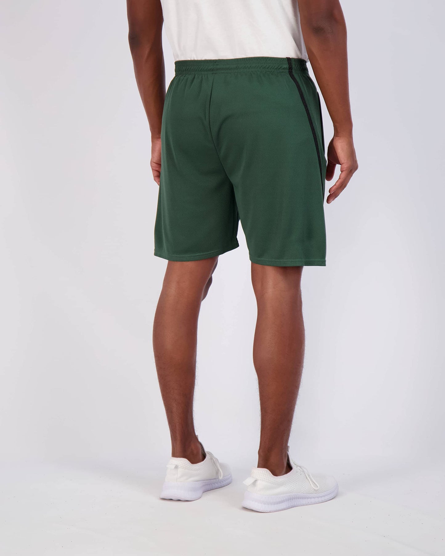 Real Essentials 4 Pack: Men's Mesh 7" Athletic Zipper Shorts Workout Gym Running Basketball (Big and Tall Available)