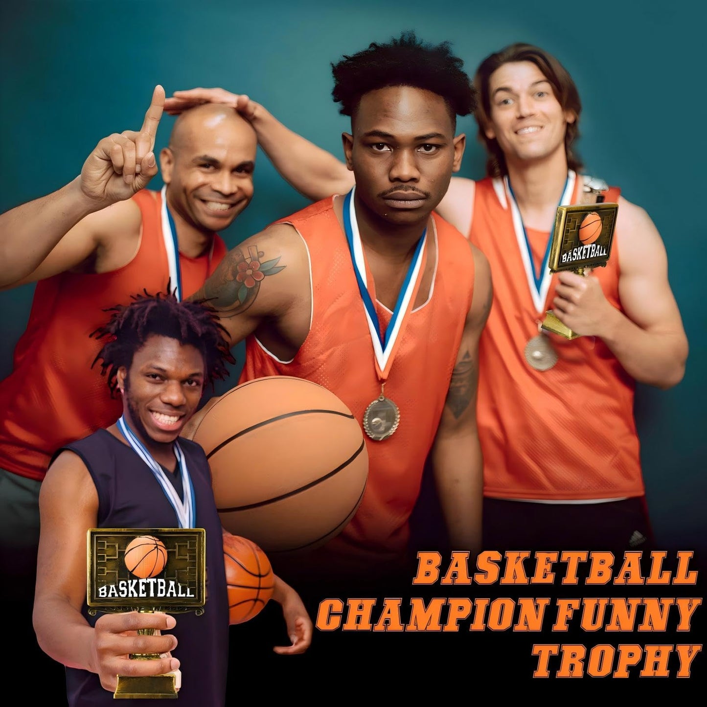 Wiwiqing 1 Pack March Basketball Bracket Trophy Basketball Winner Award for Madness Challenge Tournament Funny Recognition Trophy Appreciation Gift for Champion Winner Friends Prizes (Gold)