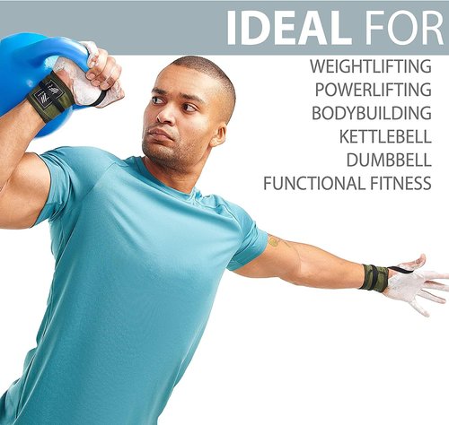 WARM BODY COLD MIND - Premium Cotton Weight Lifting Wrist Wraps for Cross Training, Powerlifting, Deadlift, Weightlifting, Gym, Wrist Straps, Workout, Fitness, Heavy-Duty Suppor (Military)
