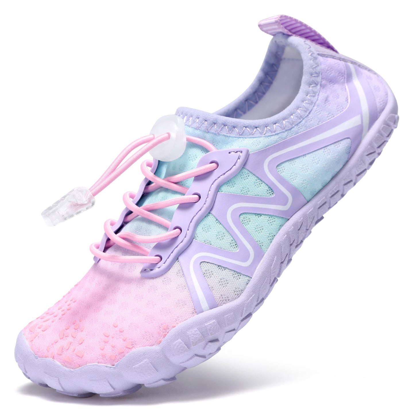 Stelle Kids Water Shoes Quick Dry Barefoot Drawstring(Mermaid Ombre,13ML)