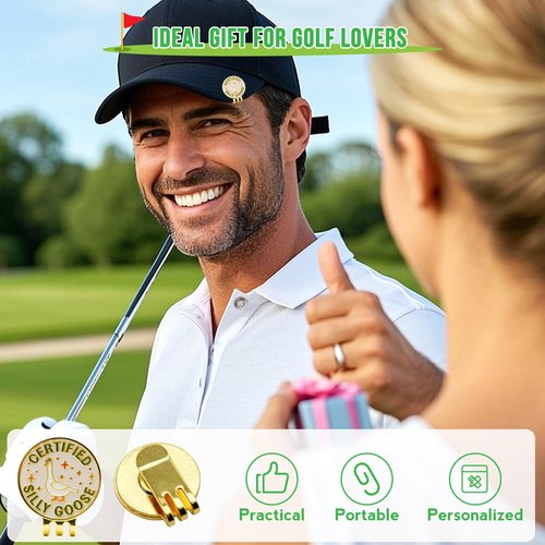 WUSUTE Funny Goose Golf Ball Marker, Unique Magnetic Hat Clip for Golfers, Cool Golf Accessories for Men Women Golf Lovers