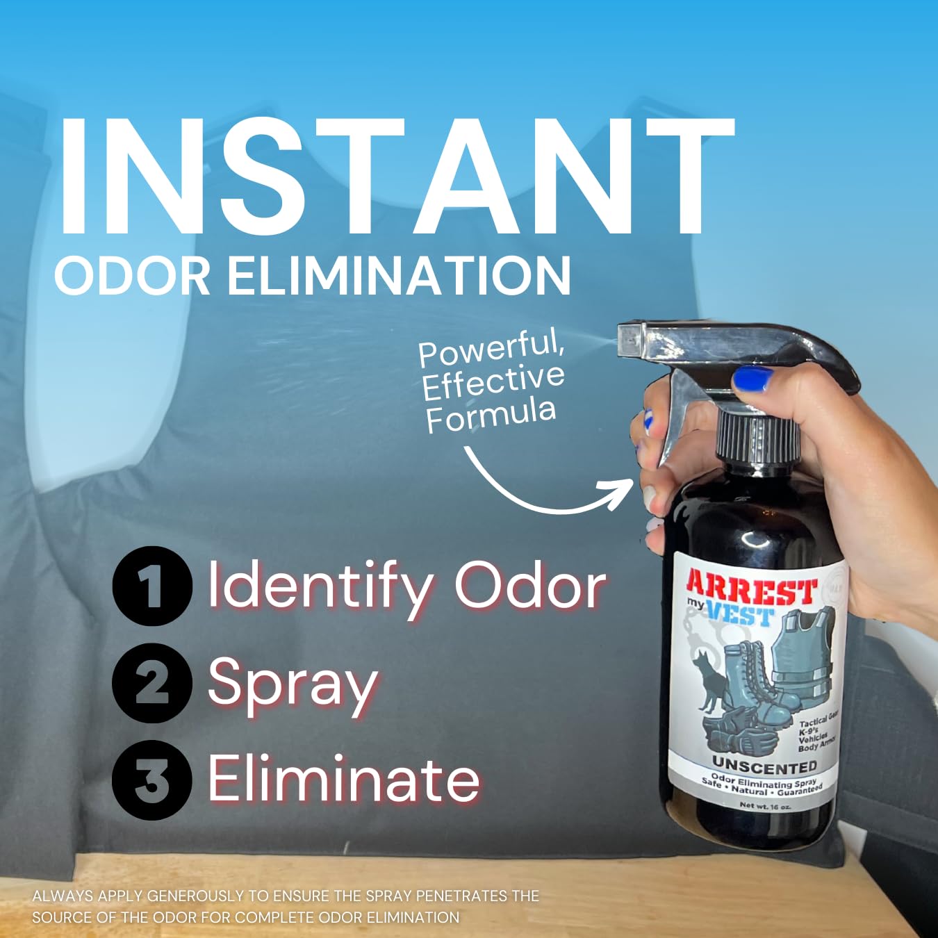 Arrest My Vest Odor Eliminator Spray for Body Armor, Driftwood 2 Pack 16 oz