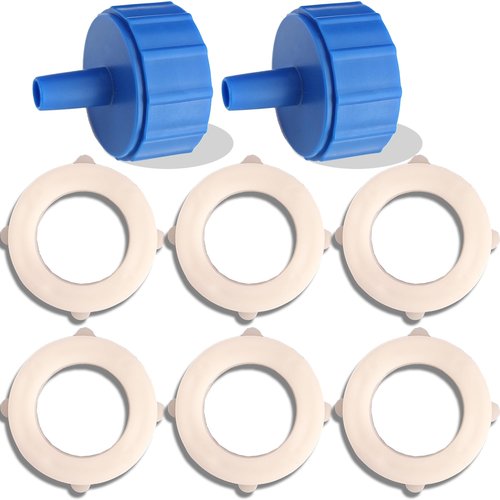 LeoTube 6-Pack Replacement Gasket Seals and 2-Pack Adapters for Sawyer Products Water Filtration System