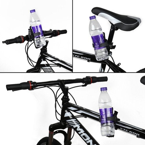 Accmor Bike Water Bottle Holders No Screws, Universal Bike Cup Holder, 360 Degree Rotatable Bike Water Bottle Cage, Water Bottle Holders for Kids Bike Adult Bike, Black