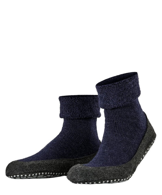 FALKE Men's Cosyshoe Slipper Socks, Blue (Dark Blue 6680), 9.5-10.5