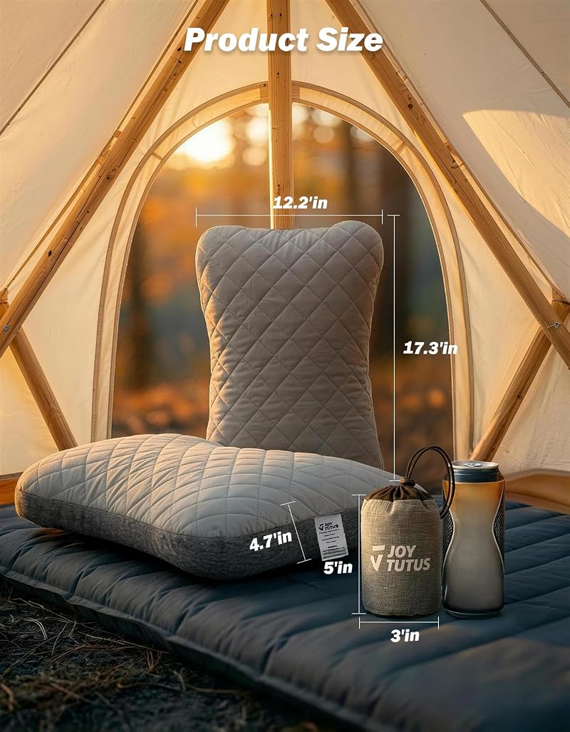 Ultralight Inflatable Camping Pillow with Removable Cotton Cover