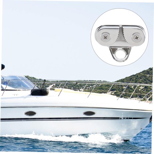 VANZACK Stainless Steel Cam Cleat with Leading Ring Grade for Boat Sailboat Kayak Canoe Easy Disassembly Maximum Holding Power Flared Entry for Quick Release Line