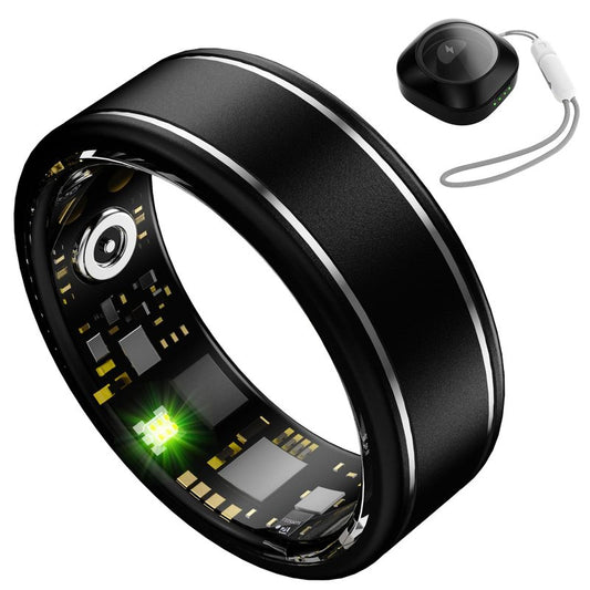 Anarow Smart Ring for Men Women – Fitness Tracker Ring with Heart Rate, SpO2, Blood Pressure, Sleep Monitoring, Step & Calorie Counter, No Subscription Fee, iOS & Android Compatible (Black, 12)
