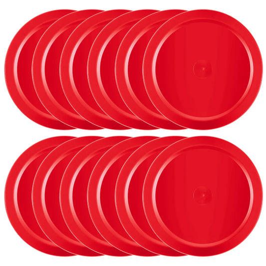 12 Pcs Red Air Hockey Pucks 2.5 Inch Professional Air Hockey Puck Set Durable Pucks for Sports Table Red Home Airs Hockeys Heavy Replacement Puck Parts Sets for Game Tables Accessories Women Men