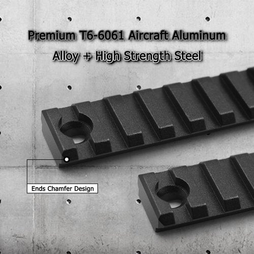 Anovo Single Picatinny Accessory Rail Set 3-5-7-9-11-13 Slots