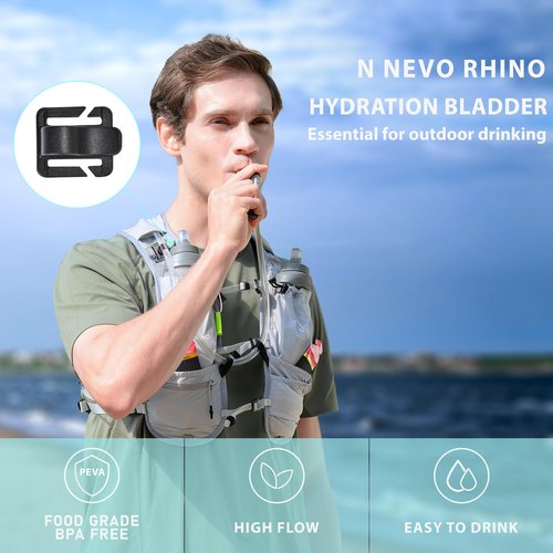 Water Bladder 2-Liter Leak-Proof, Water Reservoir BPA-Free for Hiking Backpack Water Storage Bag, Wide Opening Hydration Bladder for Hydration Pack Replacement for Running Hiking Cycling