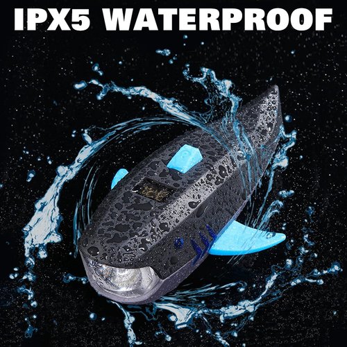 LESOVI Bike Horn with Light, 120dB Electric Bicycle Bell & 400LM Rechargeable Headlight, IPX4 Waterproof Kids Bike Accessories for Boys/Girls, Scooters, Easy Install with Battery (Black)