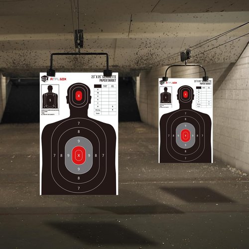 ATFLBOX Silhouette Paper Target for The Range, 23X35 inch Target Paper for Indoor and Outdoor Use, Suitable for Handguns, Pistols, Rifles, Airguns, Pellet Gun, BB Guns (25 Pack)