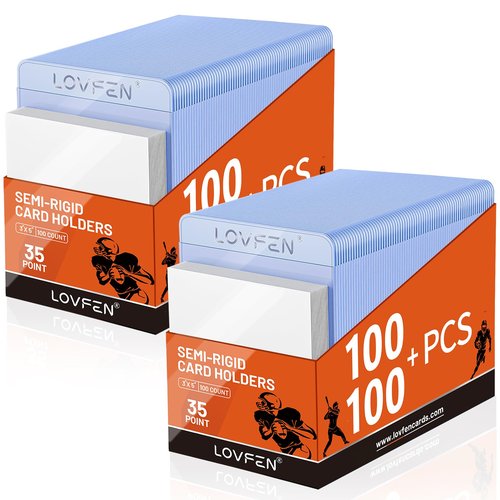 400 Semi Rigid Card Holders PSA Graded Card Sleeves, Baseball, Trading, Sports Cards Protector for SGC, BGS, CSG Card Submissions