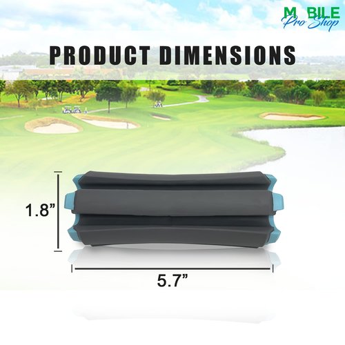 Mobile Pro Shop Golf Club Carrier with Golf Club Brush – Holds up to 6 Golf Clubs, Keeps Your Clubs Visible, Clean & Dry – Premium Quality Golf Club Holder (Grey_Turquoise)