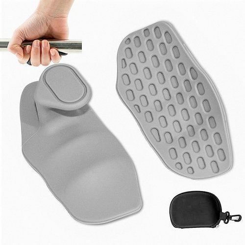 KOOK UDU Rubber Gym Grips for Men & Women, Anti-Slip Workout Grips for Weight Lifting, Deadlifts, Pull-Ups & Gym Training, Hand Grips Pads for Palm Protection & Enhanced Control (Black)
