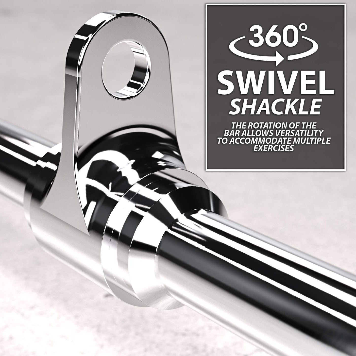 Synergee Lat Bar 48" – Wide and Narrow Grip Cable Attachment