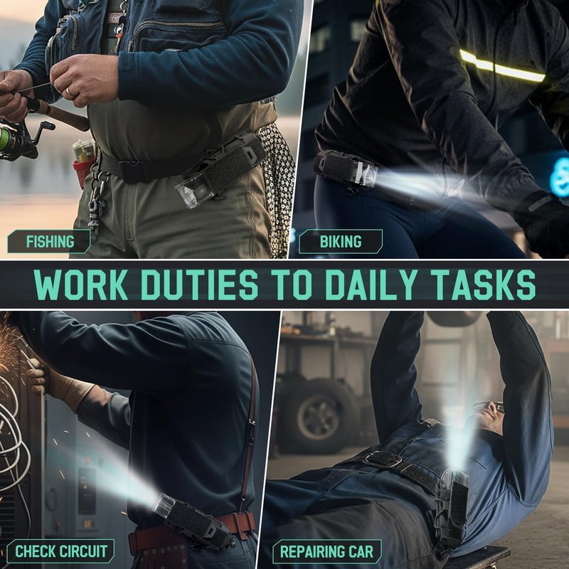LIVANS Flashlight Holster for Duty Belt,Tactical Flashlight Holder Pouch,Nylon Torch Carry Case Sheath for Police Vest Security Correction Officer Outdoor Camping Accessories,with PVC Transparent Flap