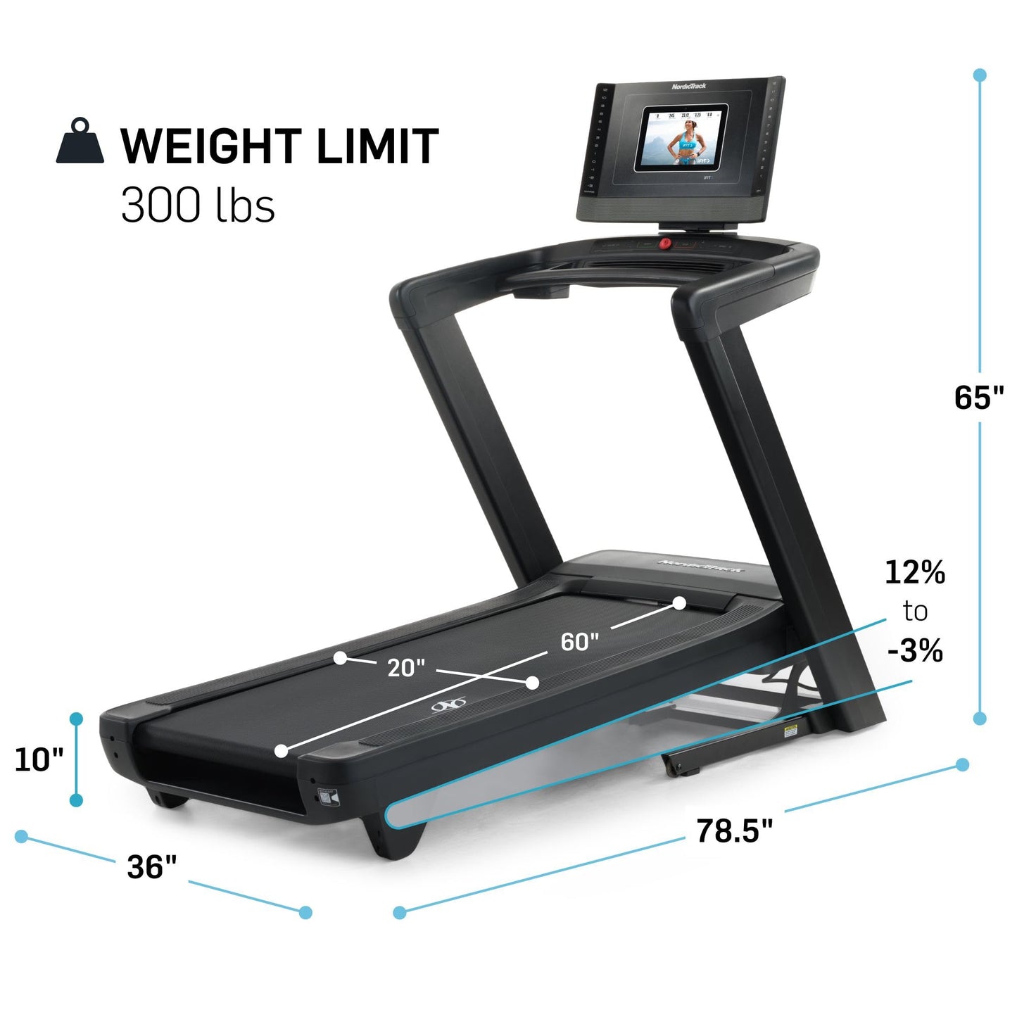 NordicTrack Commercial Series 1250; iFIT-Enabled Treadmill for Running and Walking with 10” Pivoting Touchscreen