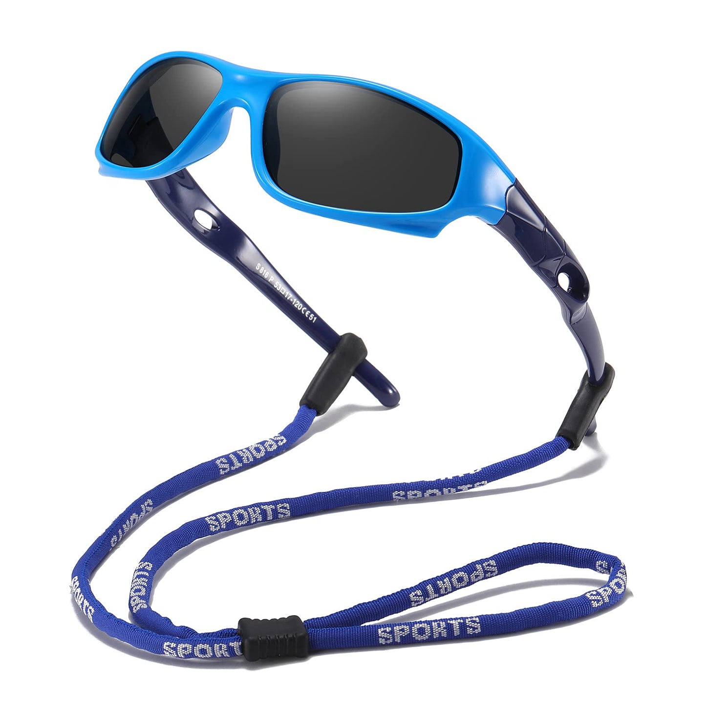 DYLB 3 Pack Flexible Kids Polarized Sunglasses For Boys Girls With Strap, Sport Sunglasses for Children Age 3-10.