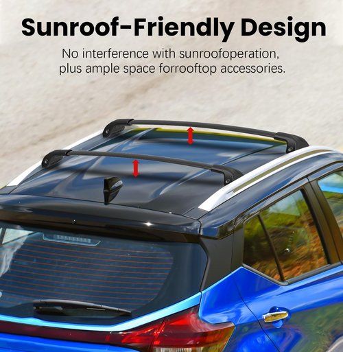 Soruci Roof Rack Cross Bars Compatible with Nissan Kicks 2017 2018 2019 2020 2021 2022 2023 2024 with Lock,Aluminum Crossbars for Rooftop Luggage Cargo Carrier Kayak Canoe Bike Snowboard