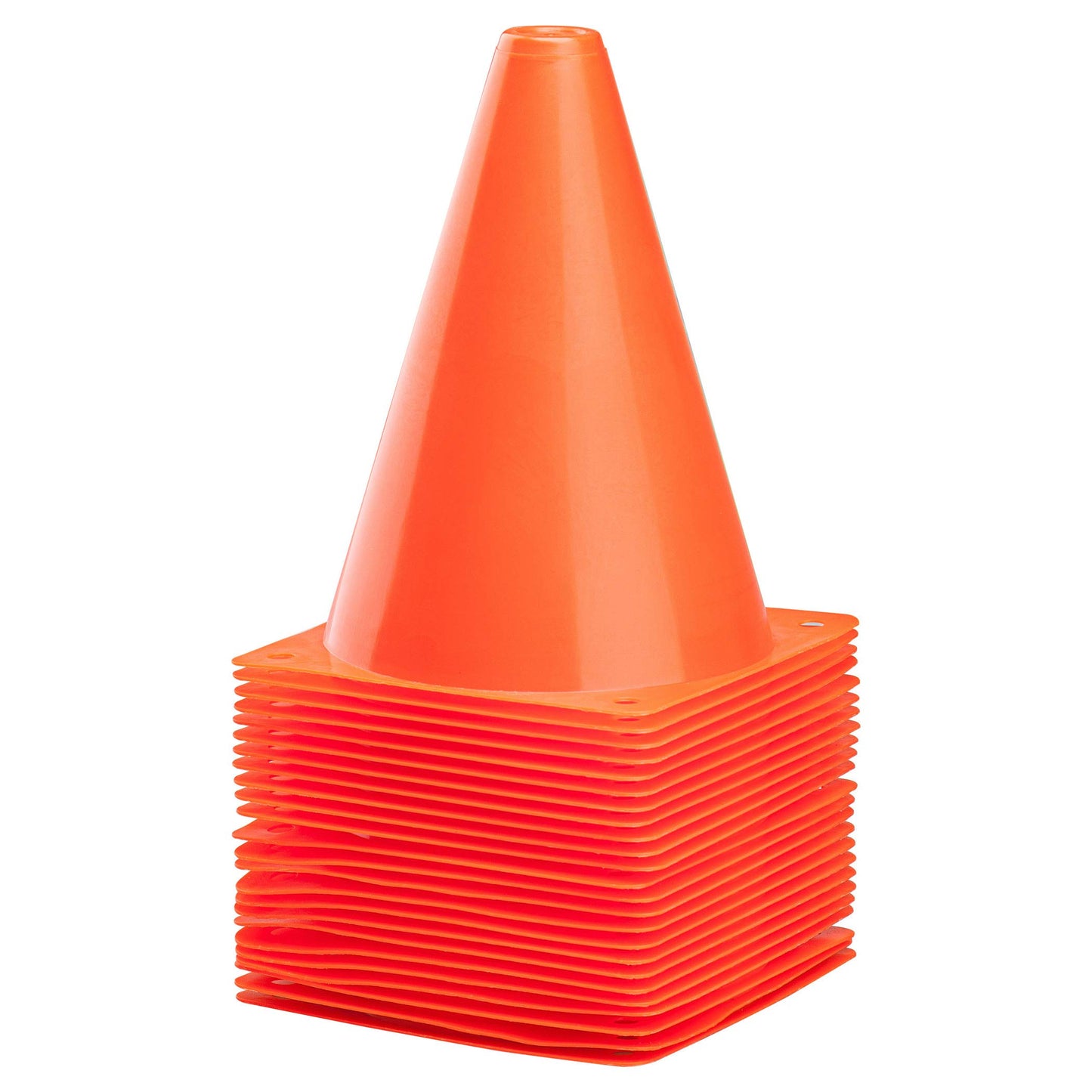 CARTMAN 7 Inch 24 Pack Sports Cones, Agility Field Marker Cones, Plastic Traffic Training Cones for Outdoor Activity & Festive Events