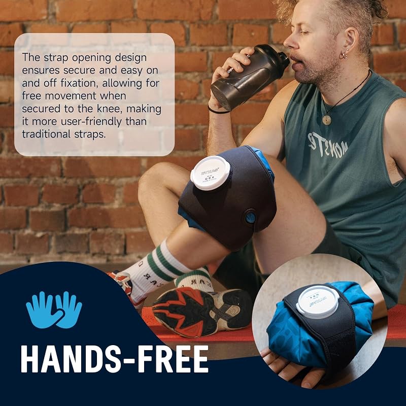 BYXAS Reusable Ice Packs for Injuries - 6" 9" 11" with Elastic Belt