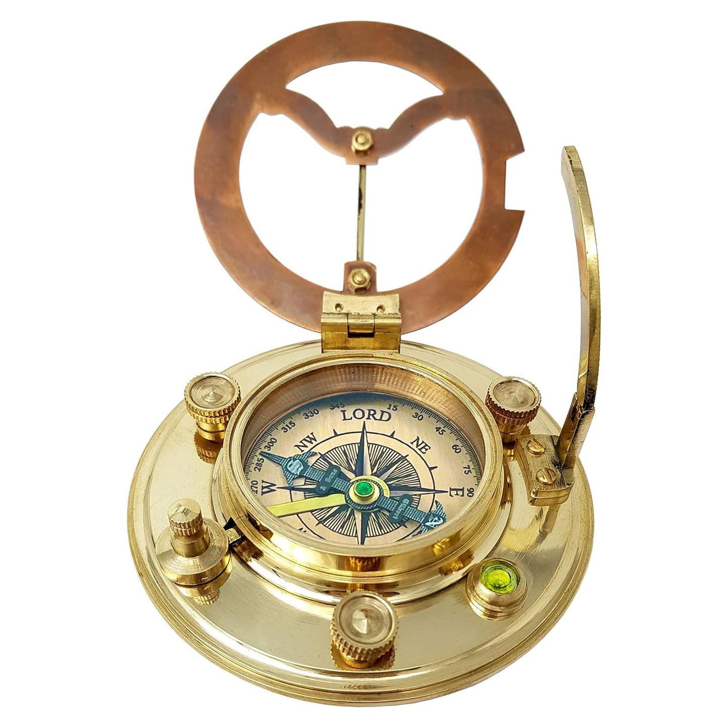 Trust in The Lord with All Your Heart -Proverbs 3: 5-6 Quote Engraved Compass with Leather Box, Sundal Compass, Gift Compass, Graduation Gifts Compass for Women Mens Boy Girls