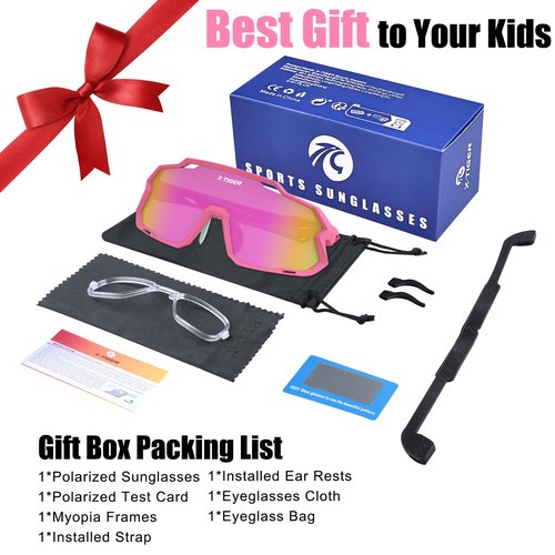 X-TIGER Kids Sunglasses Polarized Youth Baseball Sunglasses for 8-14 boys girls UV400 Sports Softball Cycling Glasses