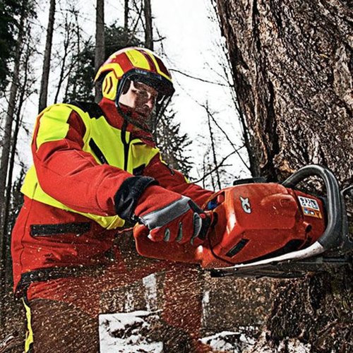Pfanner Protos Integral Arborist Helmet - Olive and Yellow
