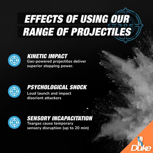 Duke LE CS10 Irritant Projectiles-Non Lethal Gun, 68 Caliber Pepper Balls for Self Defense, Non Lethal Self Defense Weapons, Compatible w/Pepper Ball Launchers for Home & Personal Protection- 7 Count