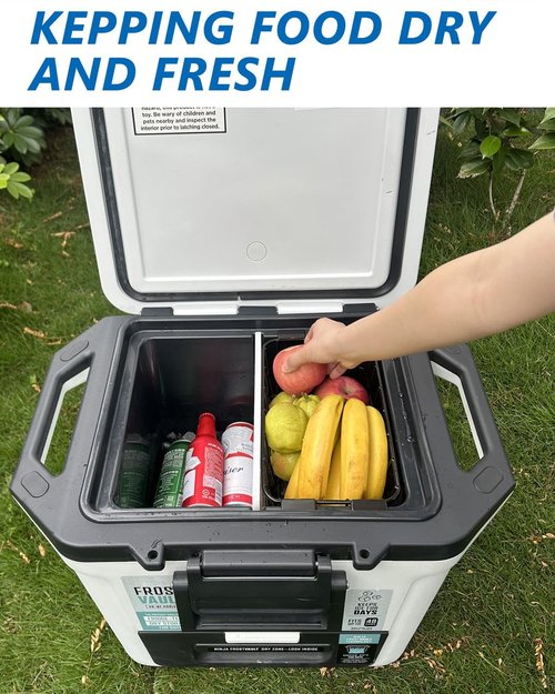 Cooler Basket for Ninja FrostVault 30qt Hard Cooler & Wheeled Cooler - Heavy-Duty Organizer Rack for Efficient Storage, Dry-Goods Basket for Perfect for Camping Trips or Outdoor Parties, Black