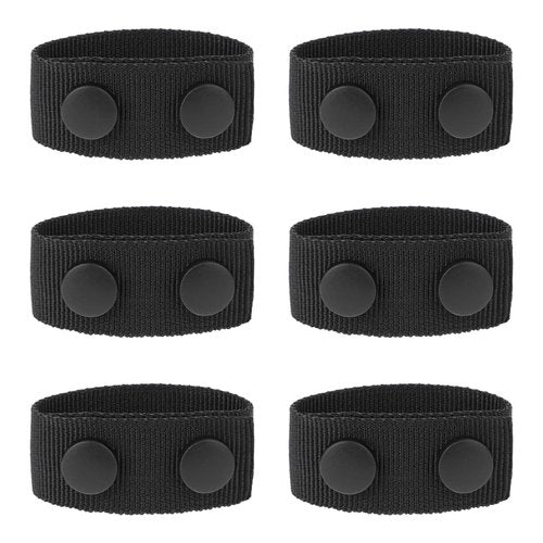 BOHUIZ 6 Pcs Belt Keepers for Duty Belt, 2¼" Wide Nylon Belt Keeper with Double Snaps, Security Tactical Belt for Police Law Enforcement Military Equipment Accessories
